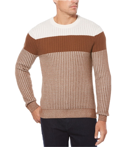 Perry Ellis Mens Colorblocked Pullover Sweater partridge M