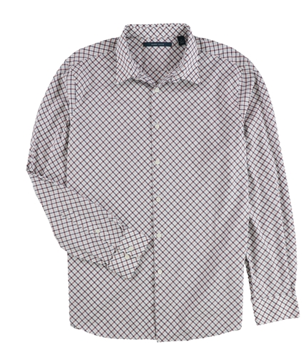 Perry Ellis Mens Printed Button Up Shirt brightwht M