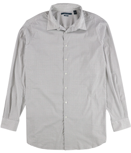 Perry Ellis Mens Mini Dot Button Up Shirt brightwht 2XLT