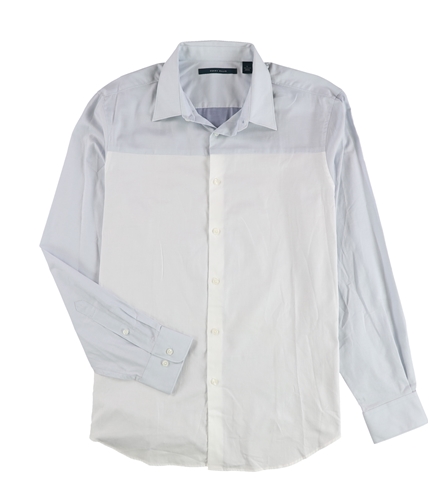 Perry Ellis Mens Colorblocked Button Up Shirt brightwhite L