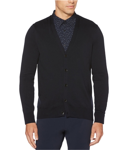 Perry Ellis Mens Knit Cardigan Sweater darksapphire XL