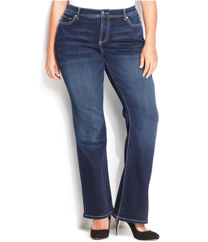 I-N-C Womens Plus Slim Tech Fit Boot Cut Jeans spiritwash 18W/32