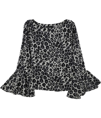 Karen Kane Womens Leopard Pullover Blouse darkgray XS