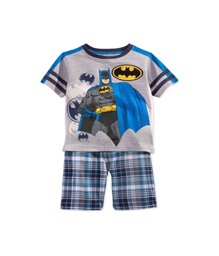 DC Comics Boys 2-Pc Batman Plaid Graphic T-Shirt grey 2T