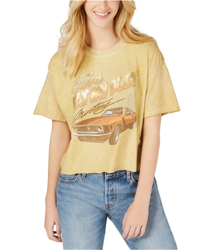 True Vintage Womens Ford Eat My Dust Graphic T-Shirt tan XS