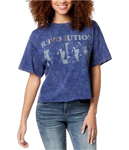 True Vintage Womens Revolution Graphic T-Shirt bluenight XS