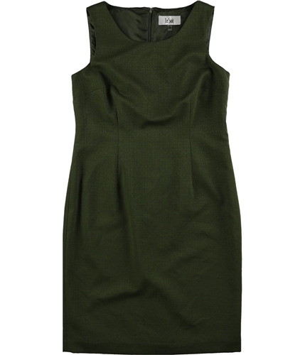 Le Suit Womens Solid Sheath Dress green 8