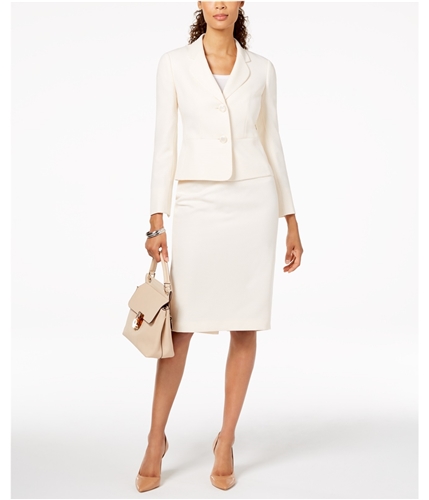 Le Suit Womens Solid Midi Skirt beige 4P