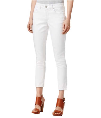 maison Jules Womens Skinny Cropped Jeans brightwhite 0x25