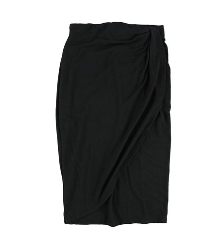bar III Womens Draped Wrap Skirt deepblack XS