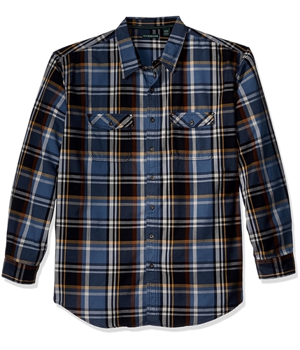 G.H. Bass & Co. Mens Mountian Twill Plaid Button Up Shirt blubearingsea 3XL