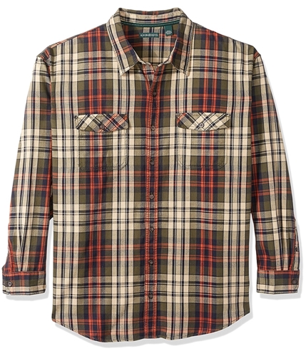 G.H. Bass & Co. Mens Mountain Twill Button Up Shirt forestnight 3XL