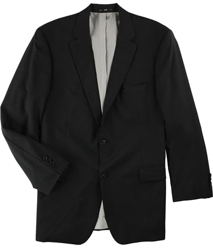 Hugo Boss Mens Heathered Two Button Blazer Jacket gray 46
