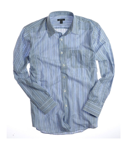 Van Heusen Mens Multi Stripe Button Up Dress Shirt bluyonder M