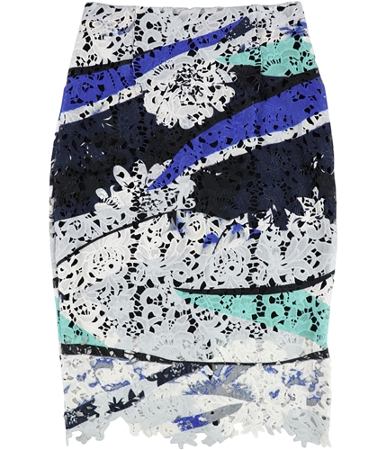 bar III Womens Lace A-line Skirt cobalt XS