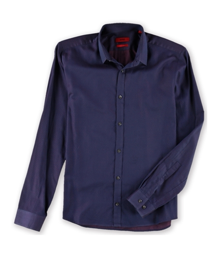 Hugo Boss Mens Dot-Stripe Long Sleeve Button Up Shirt 614 S