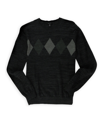 Van Heusen Mens Argyle Pullover Sweater black M
