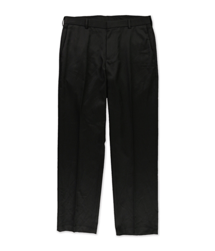 Van Heusen Mens Flat Front Mirco Melange Dress Pants Slacks black 33x32