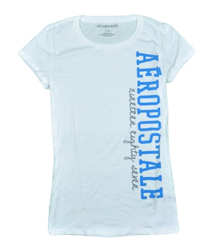 Aeropostale Womens Athletics 87 Graphic T-Shirt blcaqua L