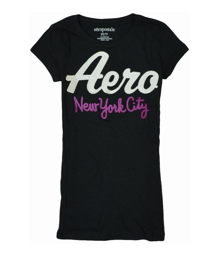 Aeropostale Womens New York City Graphic T-Shirt black XS