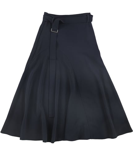 MaxMara Womens Belted Maxi Skirt navy 2