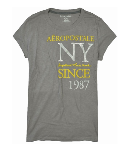 Aeropostale Womens Ny Since 1987 Graphic T-Shirt lightgray XL