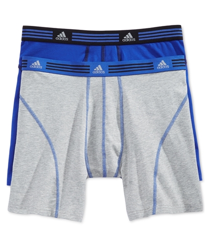 Adidas Mens Athletic Stretch Underwear Boxer Briefs greyblue L