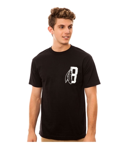 Black Scale Mens The Feather B Logo Graphic T-Shirt black S