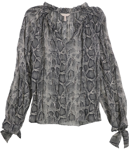 Rebecca Taylor Grey LACE SLEEVE top PULLOVER