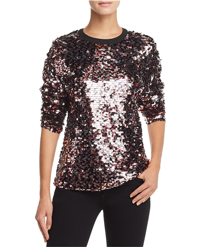 McQ Womens Sequined Pullover Blouse multi 8