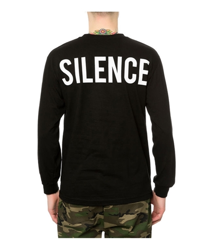 Black Scale Mens The Moment Of Silence LS Graphic T-Shirt black S
