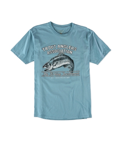 G.H. Bass & Co. Mens Trout Association Graphic T-Shirt milkyblue S