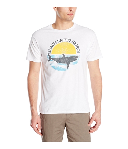 G.H. Bass & Co. Mens Beach Safety Patrol Graphic T-Shirt brightwhite S