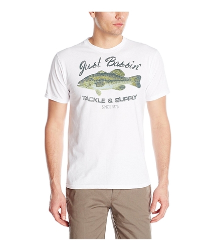 G.H. Bass & Co. Mens Just Bassin' Graphic T-Shirt brightwhite S