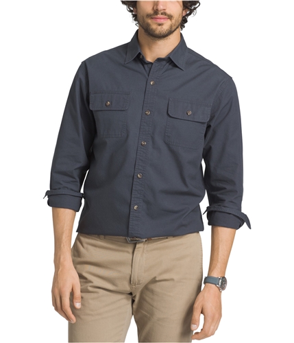 G.H. Bass & Co. Mens Essential Button Up Shirt indiaink L