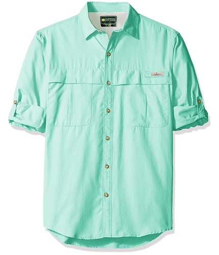 G.H. Bass & Co. Mens Explorer Fishing LS Button Up Shirt aquasplash L