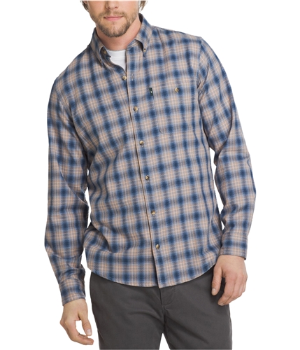 G.H. Bass & Co. Mens Campside Dobby Button Up Shirt fadeddenim S