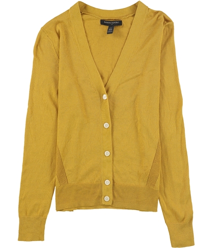Banana Republic Womens Solid Cardigan Sweater yellow PXXS
