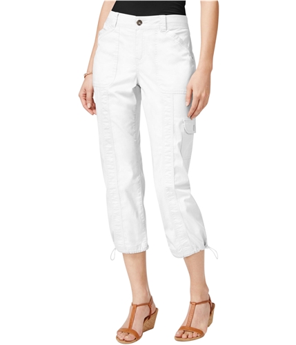 Style&co. Womens Knit Capri Casual Cargo Pants brightwhite 18x22