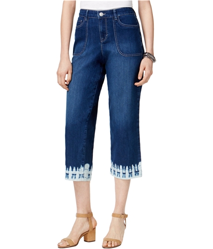 Style & Co. Womens Dyed-Hem Cropped Jeans malibu 4x24