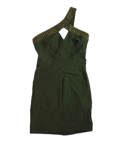 City Studio Womens Strap One Shoulder Dress armygreen 7