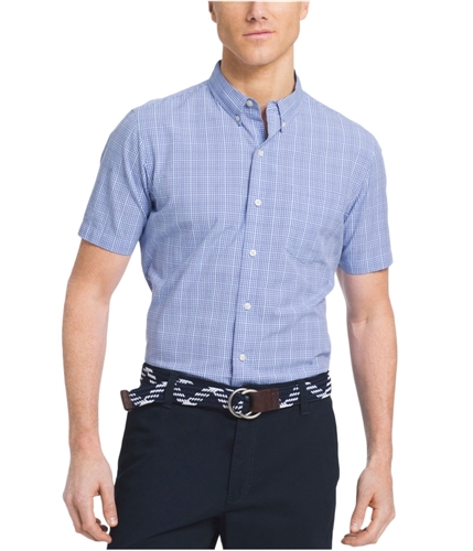 IZOD Mens Big & Tall Poplin Plaid Button Up Shirt seaportpoplin 3XLT