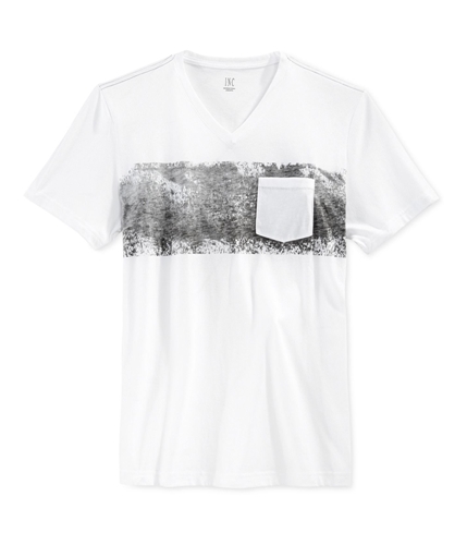 I-N-C Mens Caravaggio Striped Graphic T-Shirt whitepure 2XL