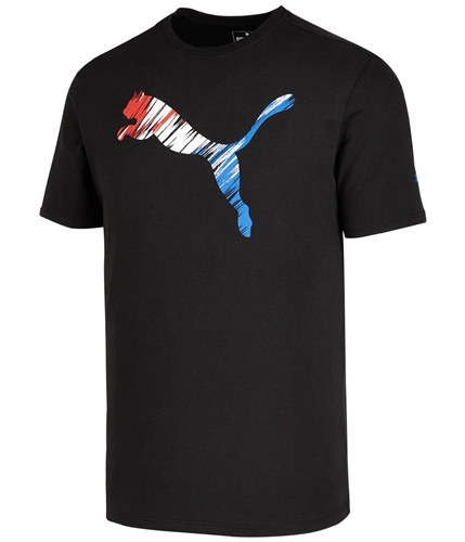 Puma Mens Colorful Logo Graphic T-Shirt black 2XL