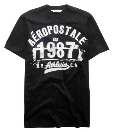 Aeropostale Mens Est 1987 Graphic T-Shirt black S