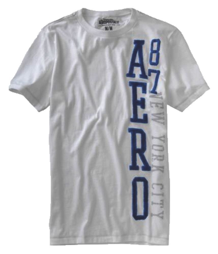 Aeropostale Mens Aero 87 Graphic T-Shirt softsandoffwhite L