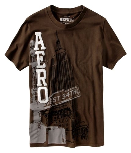 Aeropostale Mens New York Graphic T-Shirt harvestbrown M