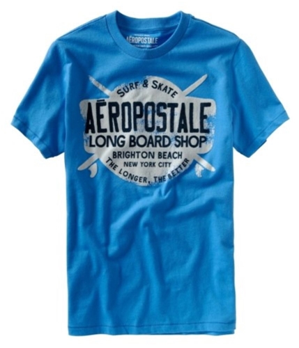 Aeropostale Mens Rollout Graphic T-Shirt heavenlyblue S