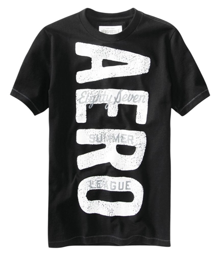 Aeropostale Mens Surf Shop Nyc Graphic T-Shirt black XS