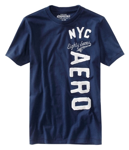 Aeropostale Mens Nyc Graphic T-Shirt navynightblue XS